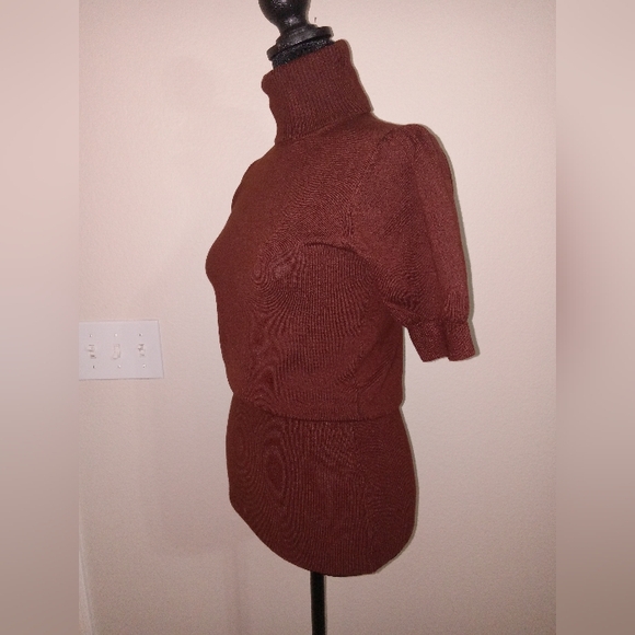 NEW! French Connection Cabernet short sleeved turtleneck sweater Sz Small NWT - Picture 2 of 6